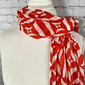 2 Pack of Penelope Ann Orange and White/Green and White Scarves